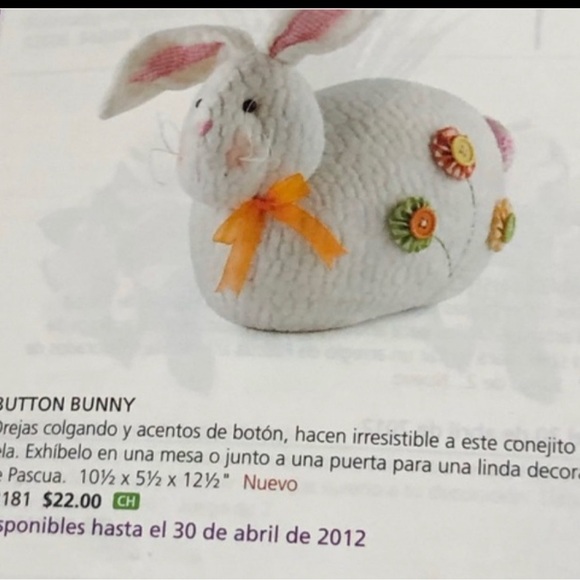 Celebrating Home Hand crafted Country Easter Bunny plush - Picture 7 of 7